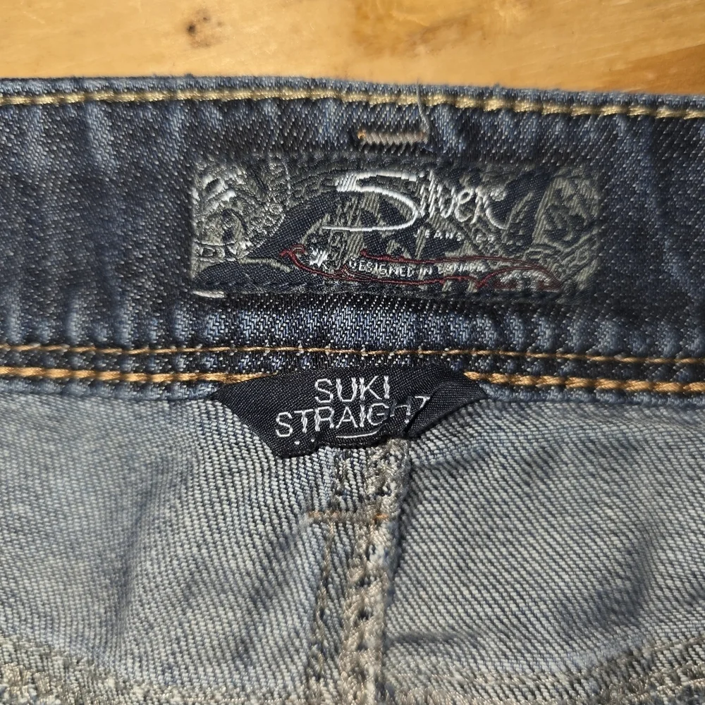 Silver Jeans Womens Blue Denim Straight Leg Jeans (JEA34) - Picture 6 of 12